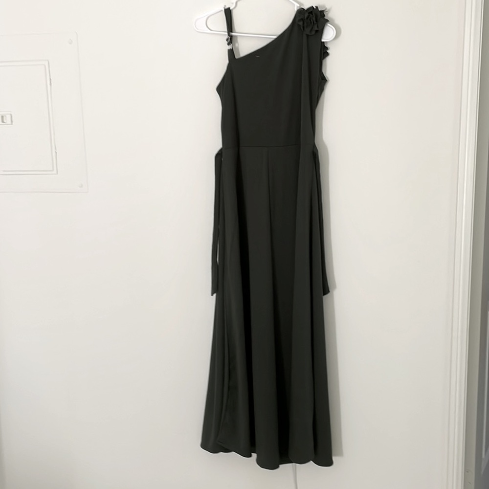 christmas Hunters green color long dress - Picture 4 of 5